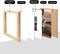 8x8 Picture Frame, Natural Square Solid Wood Frames for Pictures 4x4 and 6x6 with Mat or 8x8 without Mat, Wall and Tabletop Display Photo Frames Natural Wood 4 Pack